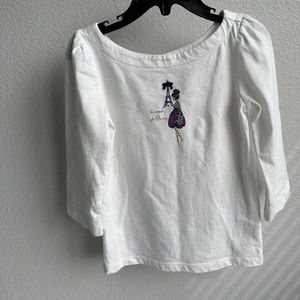 Janie and Jack White Eiffel Tower Shirt